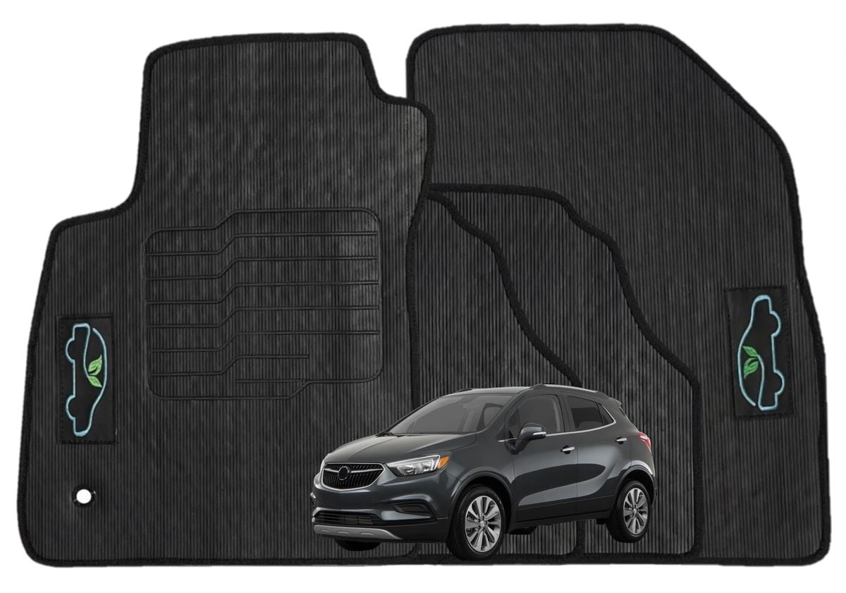 Floor Mats For 2013 to 2023 Chevrolet Trax and Buick Encore (Not for GX Models) All-Weather, Front and Rear, Black - ecoMats