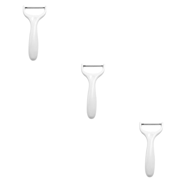 Advancent Pelador de verduras Manual, rebanador de frutas de cocina, pepino, , pelado, rebanado, reutilizable, utensilios de cocina lavables, Blanco 3Conjunto