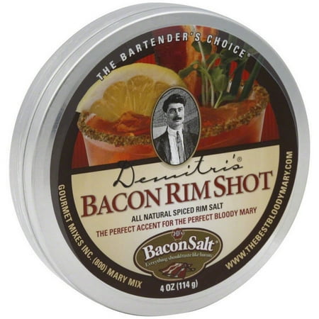 Demitris Bacon Rimshot Rim Salt, 4 oz, (Pack of 8)