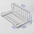 thumbnail image 4 of Dish Storage Rack,Dish Drying Rack,Stainless Steel Dinnerware Organizer,Compact Lid Organizer,Bowl Organizer for Cafe Kitchen, 9 grid, 4 of 7