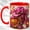 Red, variant on Cowgirl Boot Coffee Mug, Pink Halloween Mug, Ceramic 11 oz