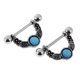 thumbnail image 1 of 2 piezas de cristal de de imitación de material acero de barra de pezón joyería del cuerpo Yuyangstore Anillo del pezón, 1 of 8