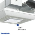 thumbnail image 3 of Panasonic WhisperValue Ceiling/Wall Mount Dual Speed Bathroom Exhaust Fan with LED Light, 30 to 100 CFM, FV-0810VSSL1, 3 of 6