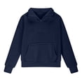 thumbnail image 5 of TOWED22 Girls Half Zip Sweatshirt Long Sleeve Pullover Tops Kids Lightweight Fleece Fashion Winter Clothes(Blue,13-14 Years), 5 of 5