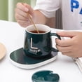 thumbnail image 2 of Taza de Ceramica Con Calentador Lucky Vintage Verde, 2 of 3
