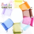 thumbnail image 4 of 50pcs/lot 5x7cm 7x9cm 9x12cm 10x15cm Drawstring Organza Bags Jewelry Packaging Bags Candy Wedding Bags Wholesale Gifts Pouches Orange 5x7cm, 4 of 6
