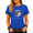 Blue, variant on GIFFIMY Women's Serene Lunar Graphic Short Sleeve T-Shirt Black Regular Fit Everyday Top