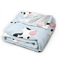 thumbnail image 2 of Kll Fleece Blanket Plush Throw Blanket Cute Farm Cow,Soft Fuzzy Cozy Flannel Blanket For Couch Sofa Bed.(40"X30"), 2 of 9