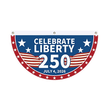 Clode Anniversary Banner Patriotic Decoration US Independence Day Sign Outdoor Indoor Hanging for July 4th 2026 Celebration