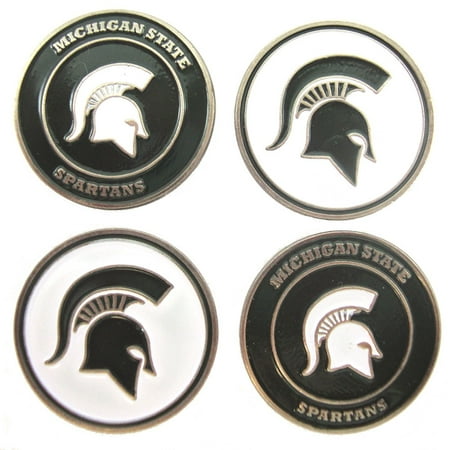 - Michigan State Spartans NCAA Double Sided MSU Golf Ball Markers (4 Pack), 4 Double-Sided Golf Ball Markers By Waggle Pro Shop,USA