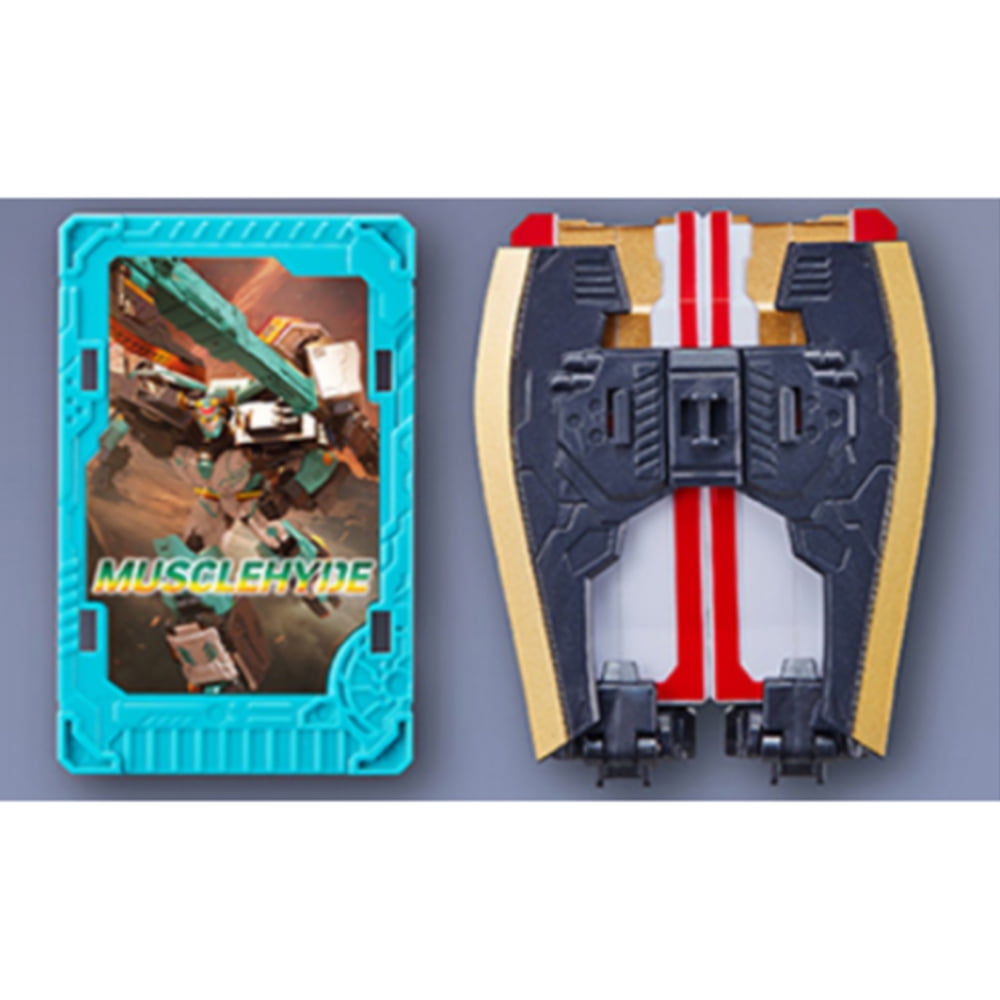 Metal Cardbot S Musclehyde – Transforming Crane Robot Toy with Card and Accessories