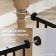 thumbnail image 4 of Comfy Cubs Baby Safety Gate - 3 Extensions 42"x1.9"x30", Adjustable Q195 Steel Gate (Black), 4 of 8