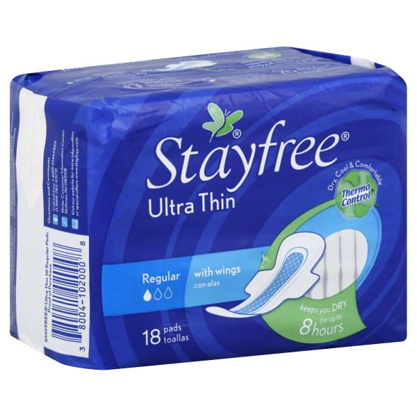 Stayfree Pads Ultra Thin Regular Wings, 18ct