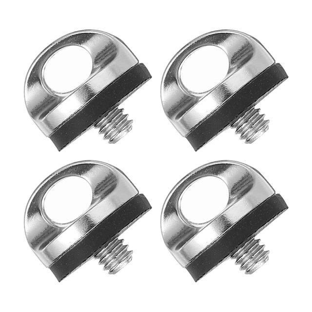 Uxcell, Soporte de tornillo para correa de cámara, tornillos de instalación rápida, con arandela de goma plateada
