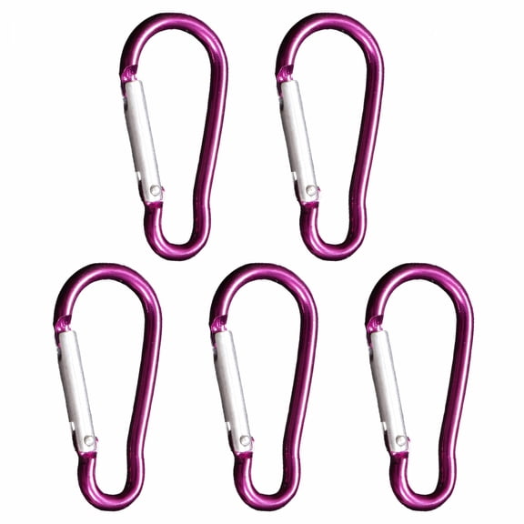 ZHZFKQ Aluminum Carabiner Clip, Smooth Keychain Ring, Waterproof Key Chain Holder for Hiking, Camping, Travel, Purple