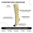thumbnail image 3 of Lsque Sunflowers Bee Pattern Sport Compression Socks for Men & Women 15-20 mmHg Knee High Nurse Pregnant Running Medical and Travel Athletic, 3 of 6