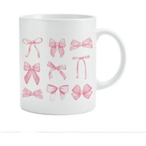 Coquette Pink Bows Ceramic Mug Coffee Cup 11oz,Pink Bows Mug,Pink Bows Coffee Mug,Cherry Gifts,Pink Bows Gifts,Pink Bows Gifts For Women,Pink Bows Mug,Pink Bow Gifts
