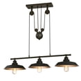 thumbnail image 7 of Westinghouse Iron Hill 3 Light Island Pulley Pendant Oil Rubbed Bronze Finish with Highlights, 7 of 7