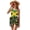 Jamaican Flag Palm Tree Hibiscus, variant on Xixirimido Hummingbird Floral Print Girls One Piece Swimsuit with Adjustable Strap and Mesh Cover Up Skirt, One Shoulder Cute Bathing Suit Swimwear Set, Size 9-10 Years