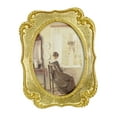 thumbnail image 2 of Marco de fotos ovalado vintage color dorado decoración del hogar pintado a mano estilo retro 167x23cm, 2 of 9