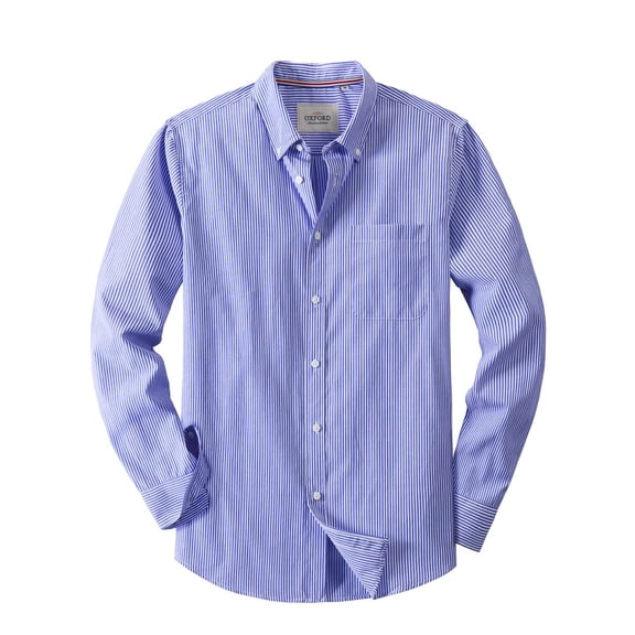 sogami Men's Striped Oxford Shirt Casual Long Sleeve Button Down Shirt
