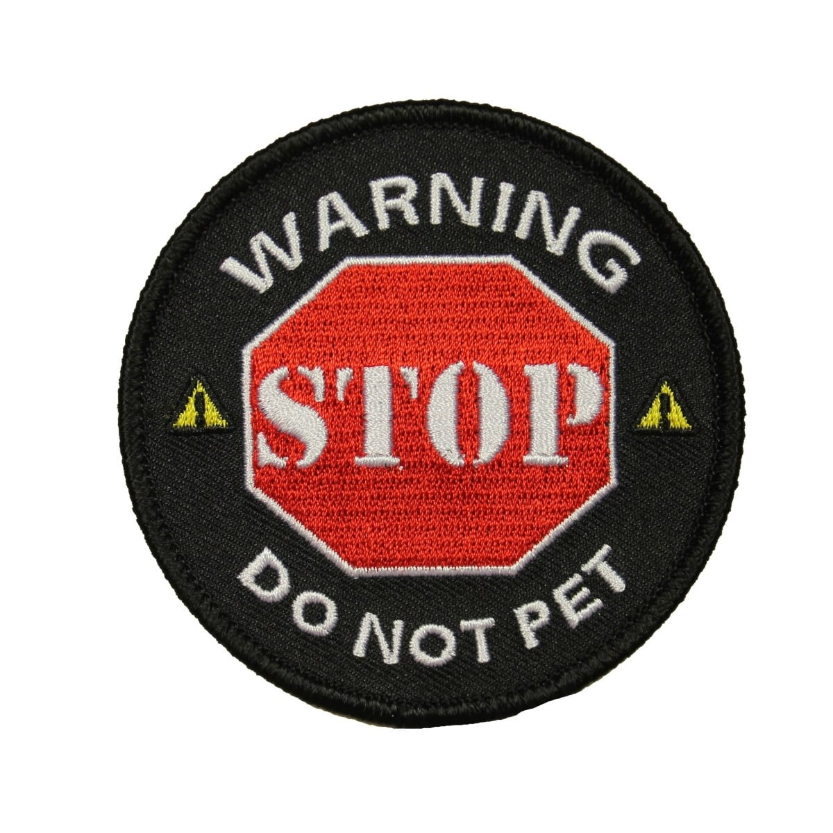 Warning Stop Do Not Pet Patch Service Dog Badge Embroidered Iron On