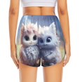 thumbnail image 2 of Lsque Cute Animal Couple Printed Women's Running Shorts with Liner Pockets,Elastic Quick Dry Workout Athletic Gym Yoga Shorts,Womens High Waist Shorts-Medium, 2 of 9