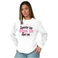 thumbnail image 5 of Squeeze Screen Save 'Em Breast Cancer Women's Long Sleeve T Shirt Brisco Brands S, 5 of 6