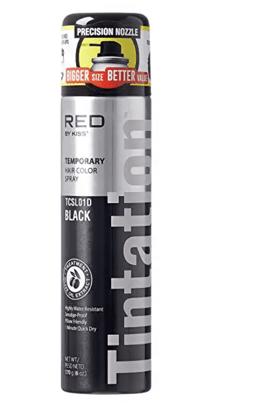 KISS Tintation Colors & Care Temporary Hair Color Spray BLACK