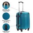 Jetstream 20inch Hardside Rolling Spinner Carry On Luggage, Teal