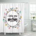 thumbnail image 1 of ABPHQTO Diseño elegante Texto con estilo Te amo mamá Feliz celebración del día de la madre Cortina de ducha de baño 165x180 cm ABPHQTO PKNMT66x72Shower-7891, 1 of 2