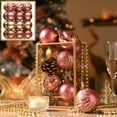 thumbnail image 5 of Valery Madelyn 24ct 2.36" Christmas Ball Ornaments, Pink Gold Shatterproof Ornaments for Christmas Tree Decor, 5 of 6