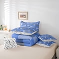 thumbnail image 6 of Castle Fairy Pixel Grid Miners Boy Twin Bedding Sets,Grey Blue Plaid Bedding Comforter Set, 6 of 8