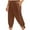 Brown, variant on LADIGASU Men'sCasual Cotton And Linen Ankle Strap Mid Length Pants Medieval Pirate Pants