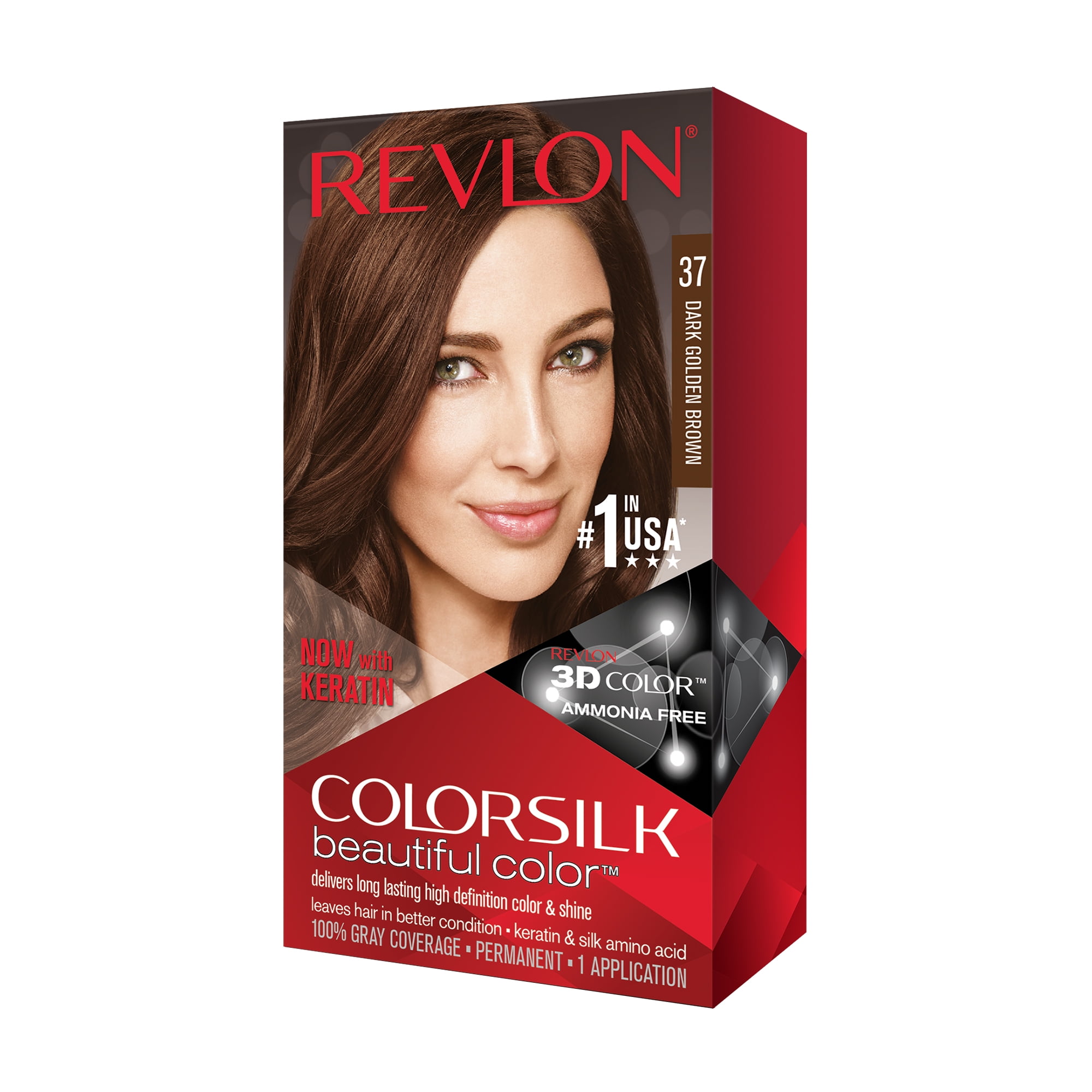 Revlon Colorsilk Beautiful Color, Permanent Hair Dye with ...