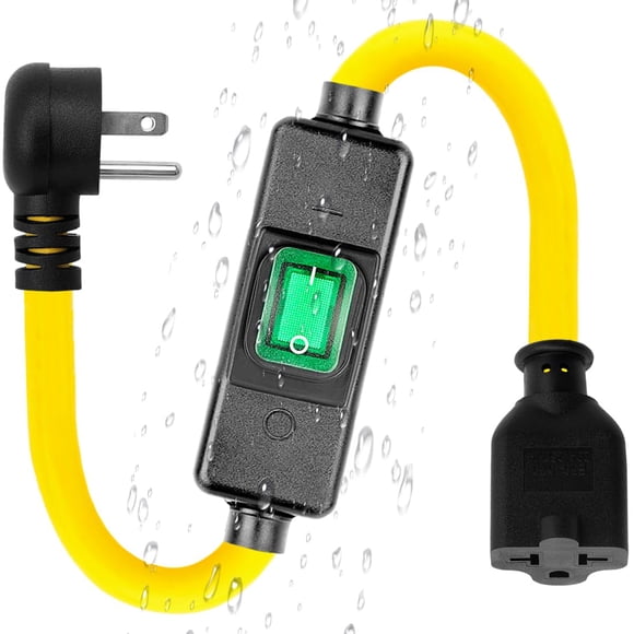 Cable de extensión SJTW 12 AWG resistente al agua para exteriores (0,45 m)
