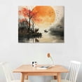 thumbnail image 2 of COMIO Full Moon Tree Canvas Wall Art Modern Abstract Black and White Tree Landscape Painting Prints for Bedroom Bathroom Decor Gallery Wrapped Artwork Ready to Hang, 2 of 4