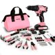 thumbnail image 1 of Kit de herramientas COMOWARE de 171 piezas con taladro eléctrico de 20 V para mujer con bolsa, 1 of 8