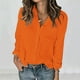 thumbnail image 2 of Chaqueta corta,Camisa informal de cuello en V para mujer, manga larga, botones y bolsillo, tejido suave, versátil para uso diario, sopatenor, 2 of 9