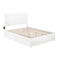 thumbnail image 3 of AFI NoHo Queen Wood Platform Bed with Headboard Footboard & Twin XL Trundle, White, 3 of 7