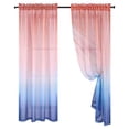 thumbnail image 2 of Blue and Red Curtains for Bedroom Decor Set of 2 Single Panel Pocket Window Voile Pastel Sheer Ombre Rainbow Curtain for Room Decoration Teen Princess, 2 of 6