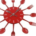 thumbnail image 5 of Kitchen Cutlery Wall Clock with Forks and Spoons for Home Decor - Red, 5 of 8