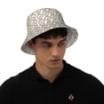 thumbnail image 4 of Fotbe Retro Bunny Sombrero Tipo Pescador con Estampado – Sombrero de Sol de Algodón de Moda para Playa, Golf, Pesca, 4 of 6