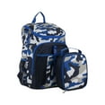 thumbnail image 4 of Fuel Unisex Top Loading Backpack and Lunch Bag Set, 2-Piece, Blue White Camouflage, 4 of 9