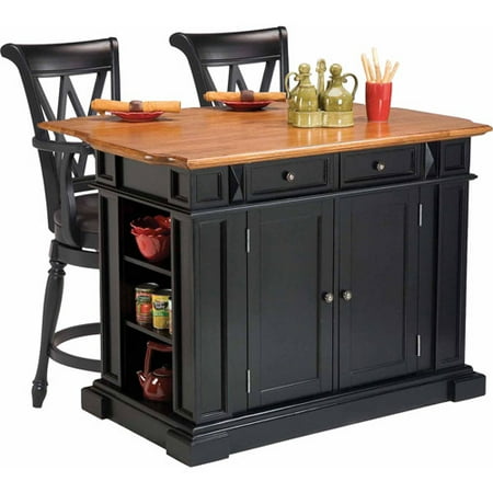 Home Styles Traditions Kitchen Island  with 2 Deluxe Bar 