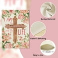 thumbnail image 3 of I Am The Resurrection and The Life Easter Decorative Garden Flag, Religious Cross Pink Rose Flower Yard Outside Decorations, Floral Spring Burlap Outdoor Small Home Decor Double Sided 12.5x18, 3 of 6
