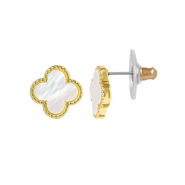 Believe by Brilliance Clover Pendant and Earring Set, Gold photo 7