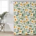 thumbnail image 4 of Shower Curtain, Summer Green Tree Sunflower Fish Waterproof Shower Curtain Set with Hooks for Bathroom Showers,Stalls and Bathtubs,36x72In Beach Tropical Plant, 4 of 9