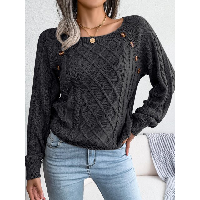 Pulls et pulls en Maille à Manches Longues pour Femmes