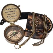 Maritime Treasures Instruments Brass Compass Engraved Gift for Son, Grandson, Daughter, Baptism, Confirmation Communion Godson Church Graduation Day